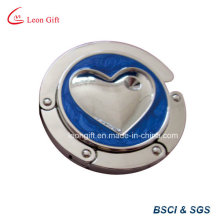 Heart Design Zinc Alloy Metal Purse Hanger for Desk